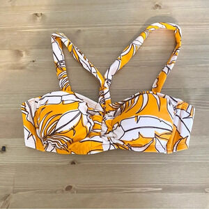 Sz. XS Target Kona SOL Sunshine Yellow White Bandeau bikini Top NWOT (OO12)